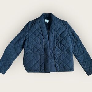WILFRED | Aritzia black quilted jacket 100% cotton size XS everyday casual cozy